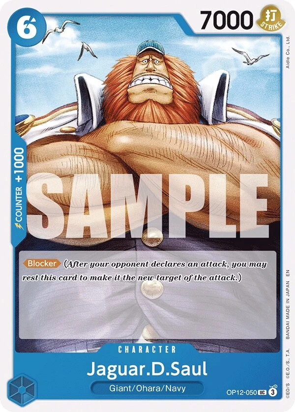 Carte One Piece anglaise Jaguar.D.Saul OP12-050 UC