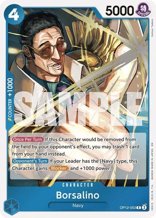 Carte One Piece anglaise OP12-053 Borsalino