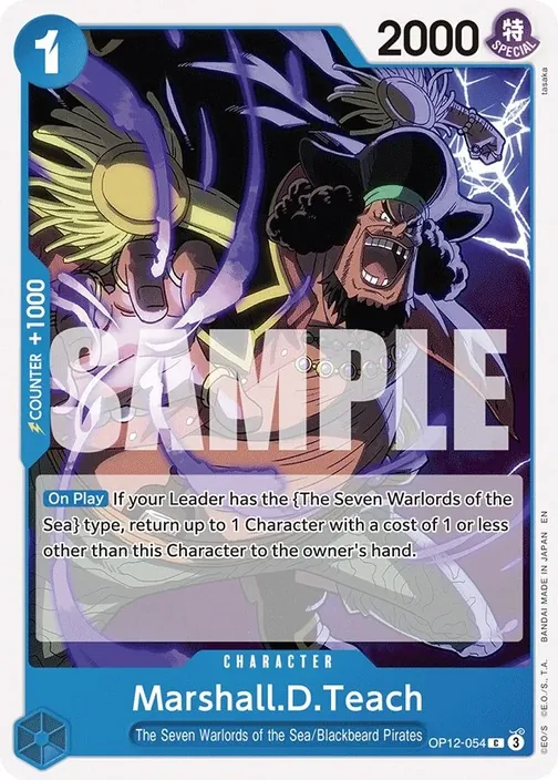 Carte One Piece anglaise OP12-054 Marshall.D.Teach