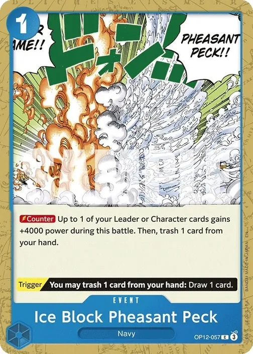 Carte One Piece anglaise OP12-057 Ice Block Pheasant Peck