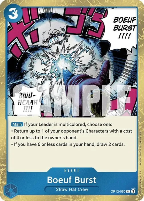 Carte One Piece anglaise OP12-060 Boeuf Burst