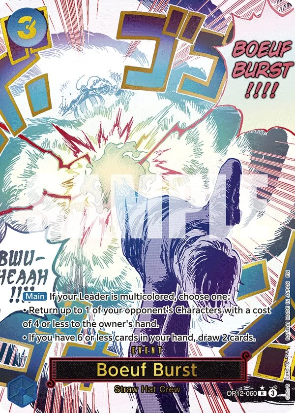 Carte One Piece anglaise Boeuf Burst OP12-060 R