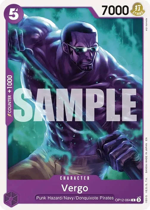 Carte One Piece anglaise OP12-064 Vergo