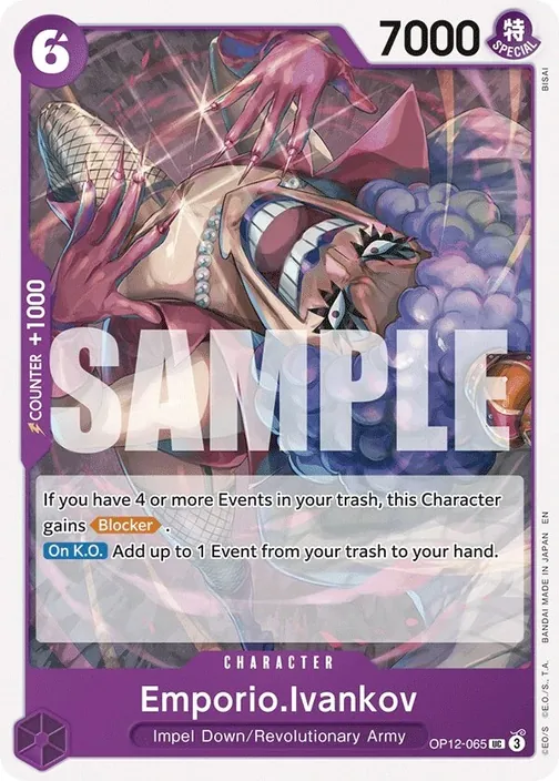 Carte One Piece anglaise OP12-065 Emporio.Ivankov