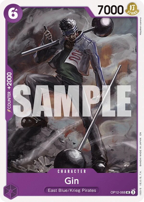 Carte One Piece anglaise Gin OP12-068 UC