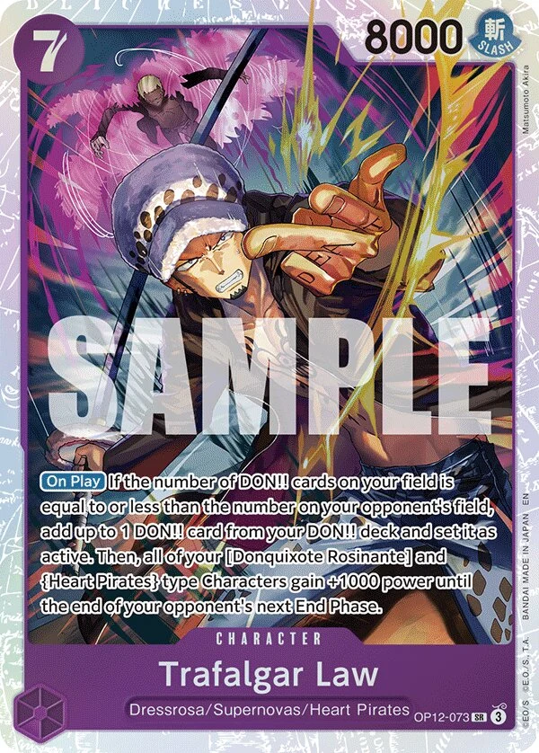 Carte One Piece anglaise Trafalgar Law OP12-073 SR