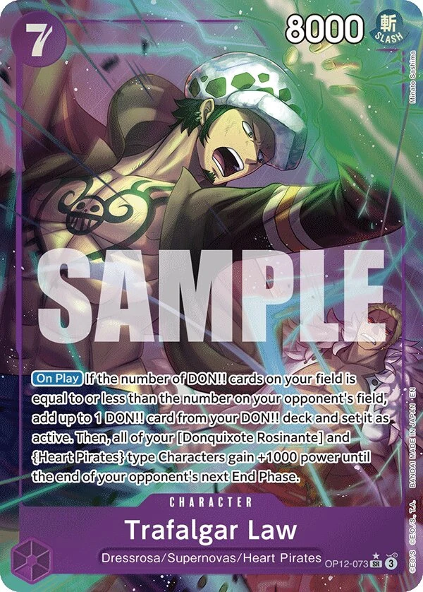 Carte One Piece anglaise Trafalgar Law OP12-073 SR