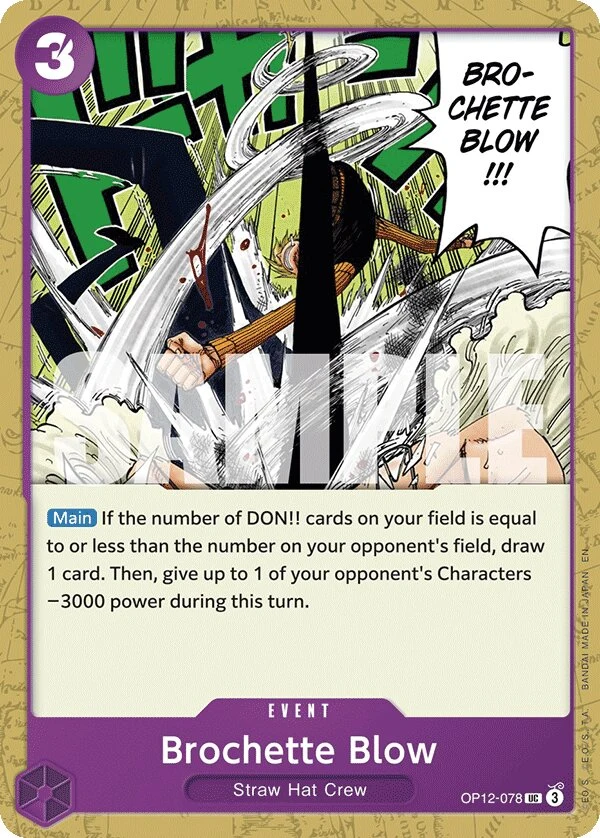 Carte One Piece anglaise Brochette Blow OP12-078 UC