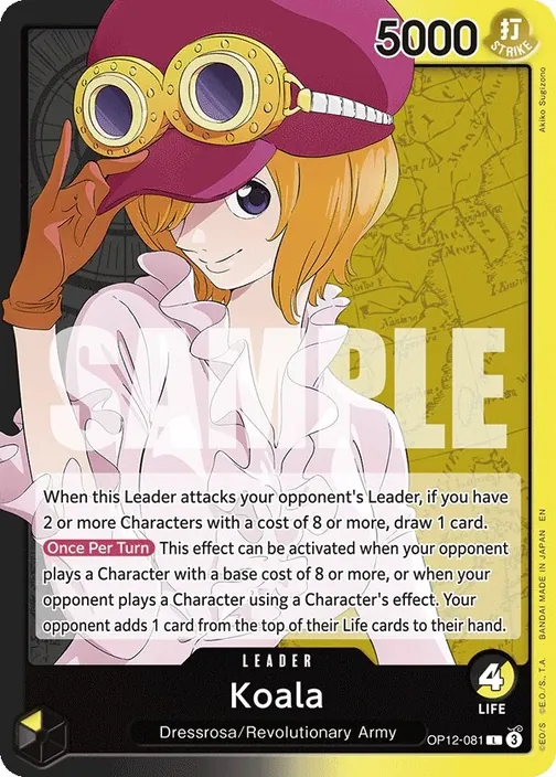 Carte One Piece anglaise OP12-081 Koala