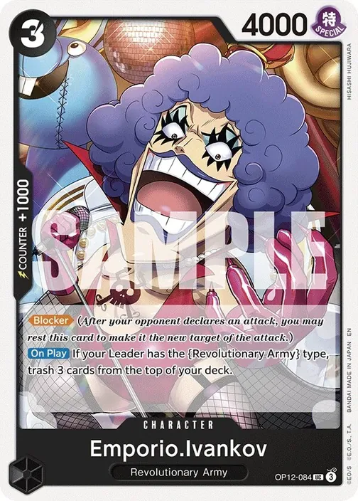 Carte One Piece anglaise OP12-084 Emporio.Ivankov