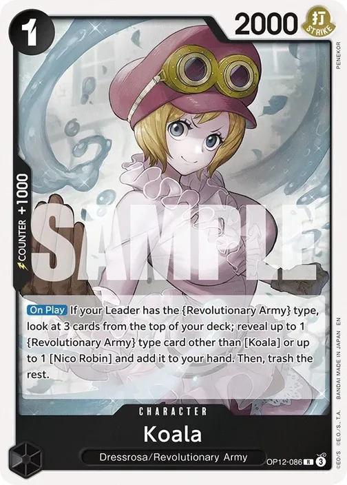 Carte One Piece anglaise OP12-086 Koala