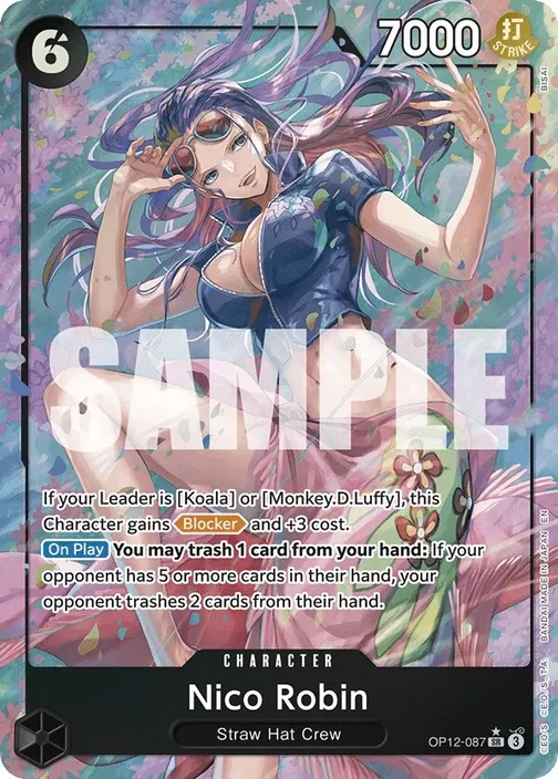 Carte One Piece anglaise OP12-087 Nico Robin (version 2)