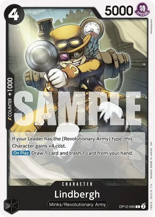 Carte One Piece anglaise OP12-095 Lindbergh