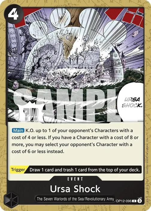 Carte One Piece anglaise OP12-096 Ursa Shock