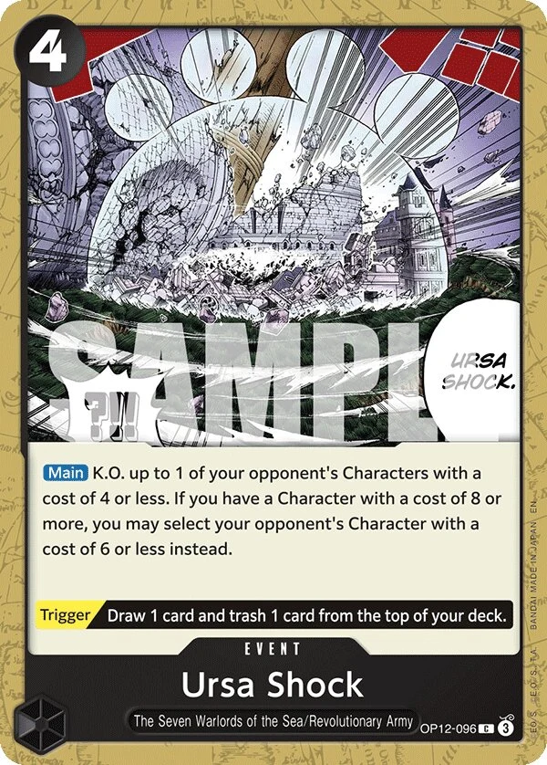 Carte One Piece anglaise Ursa Shock OP12-096 C