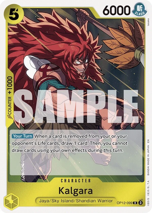 Carte One Piece anglaise Kalgara OP12-099 R