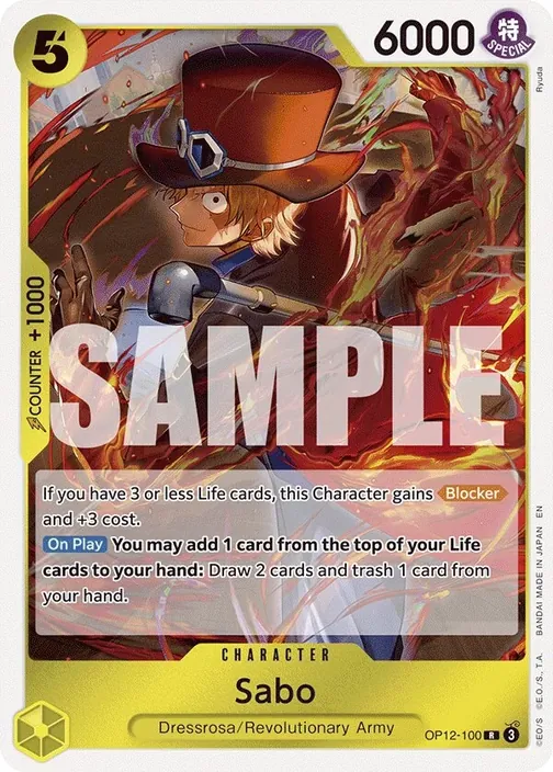Carte One Piece anglaise OP12-100 Sabo