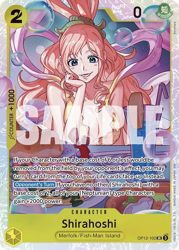 Carte One Piece anglaise Shirahoshi OP12-102 SR