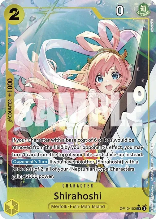 Carte One Piece anglaise OP12-102 Shirahoshi (version 2)