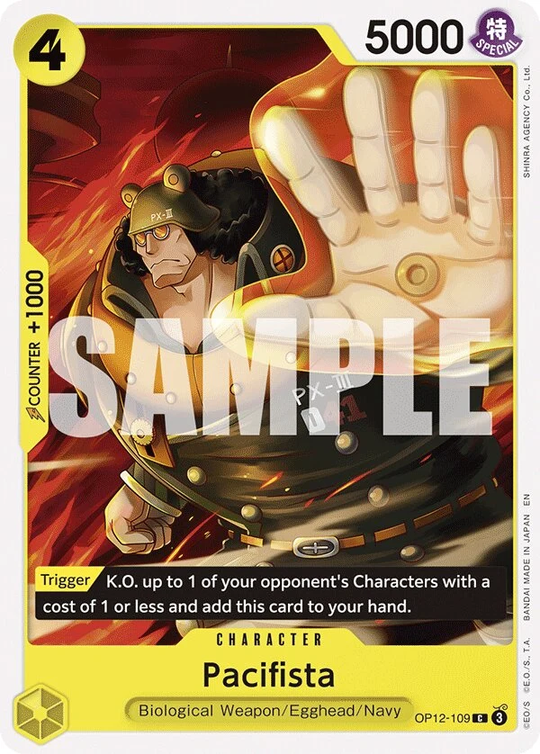 Carte One Piece anglaise Pacifista OP12-109 C