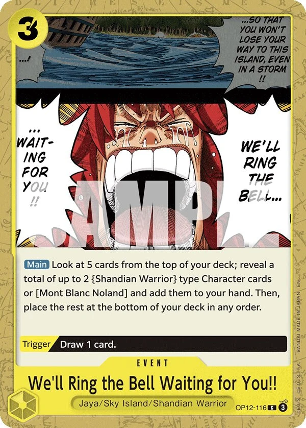 Carte One Piece anglaise We'll Ring the Bell Waiting for You!! OP12-116 C