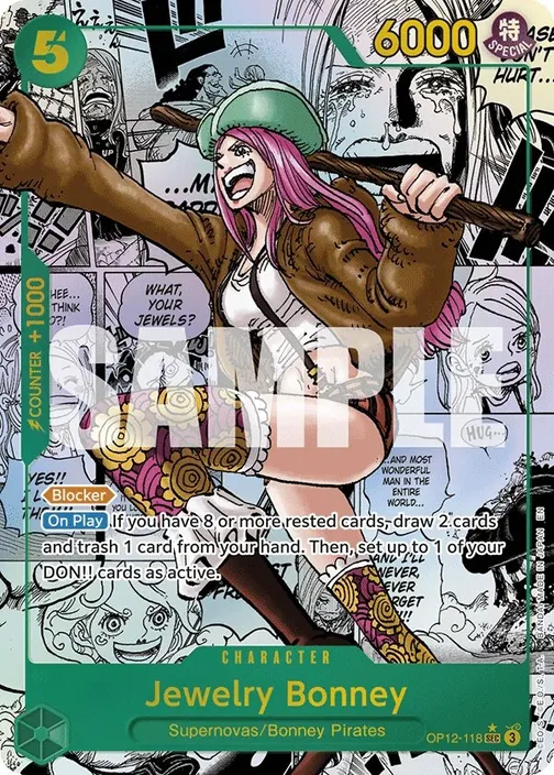 Carte One Piece anglaise OP12-118 Jewelry Bonney (version 3)