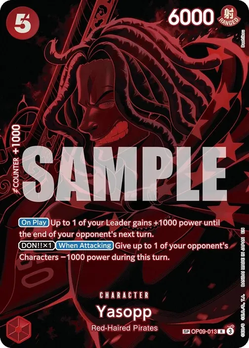 Carte One Piece anglaise OP09-013 Yasopp (version 3)