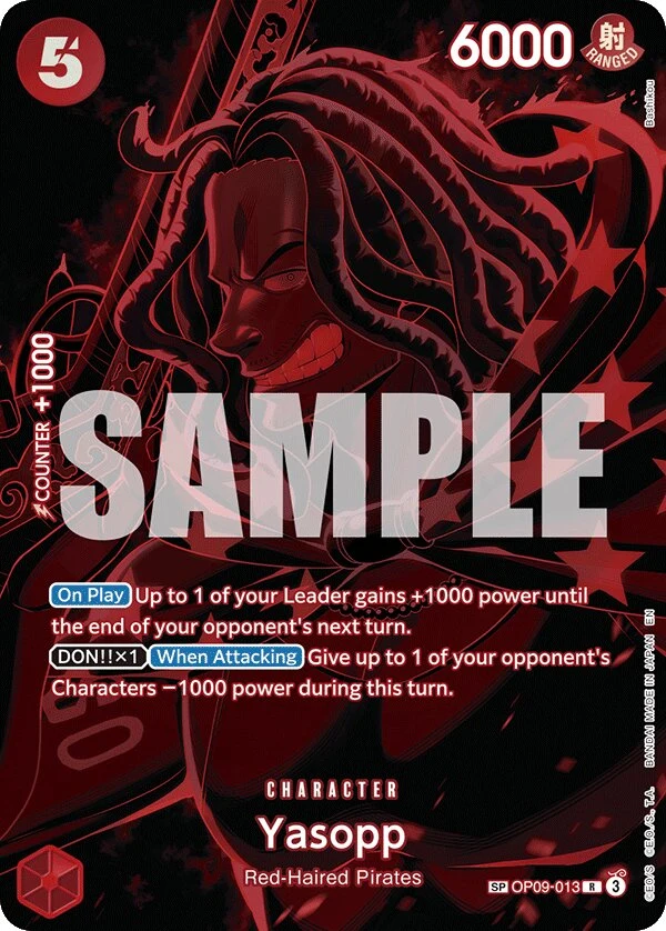 Carte One Piece anglaise Yasopp OP09-013 SP