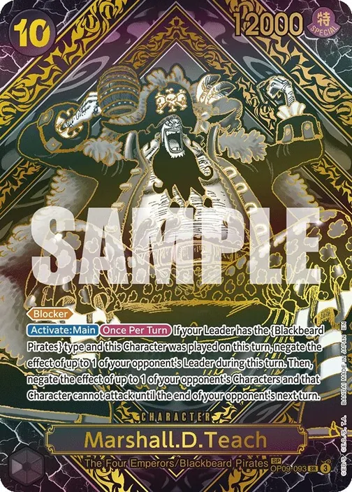Carte One Piece anglaise OP09-093 Marshall.D.Teach (version 5)