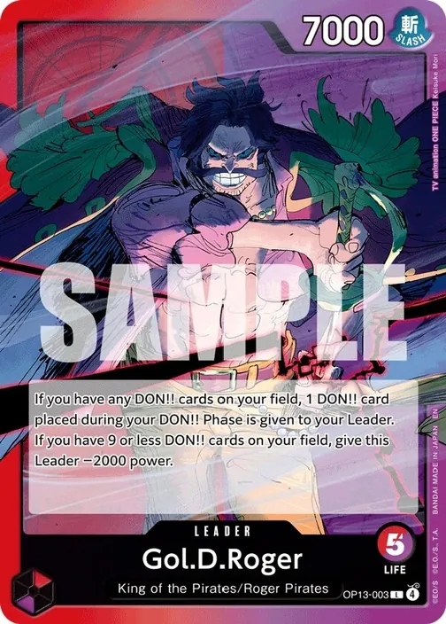 Carte One Piece anglaise OP13-003 Gol.D.Roger