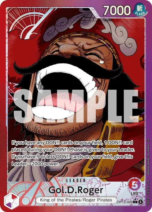 Carte One Piece anglaise OP13-003 Gol.D.Roger (version 2)
