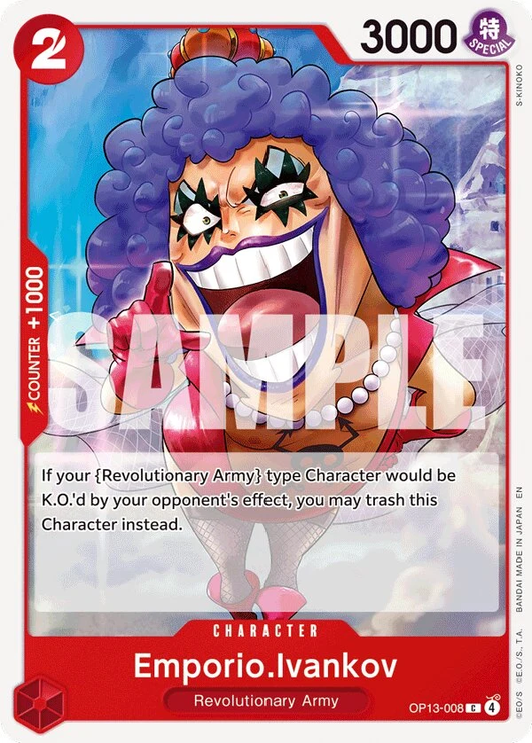 Carte One Piece anglaise Emporio.Ivankov OP13-008 C
