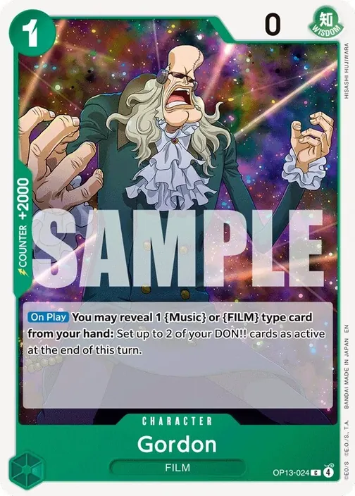 Carte One Piece anglaise OP13-024 Gordon