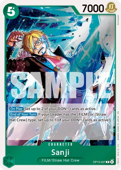 Carte One Piece anglaise OP13-027 Sanji
