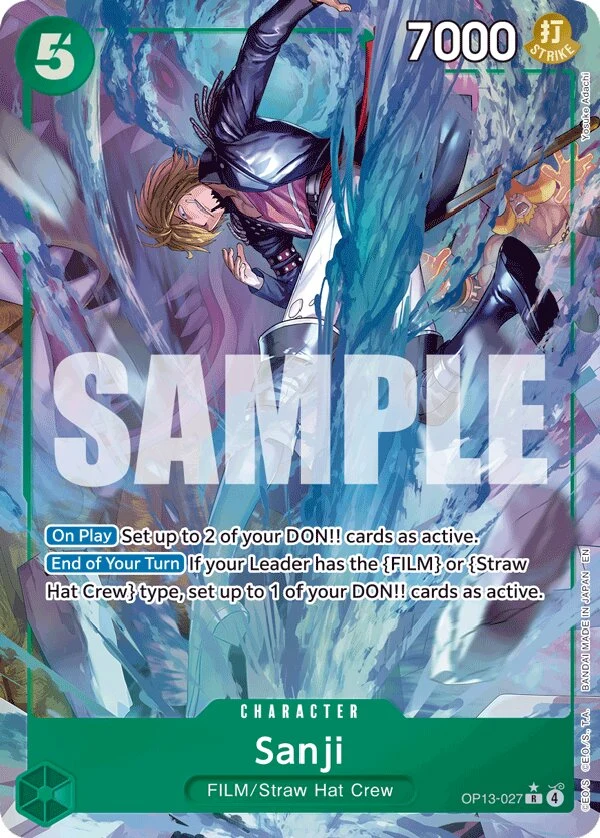 Carte One Piece anglaise Sanji OP13-027 R