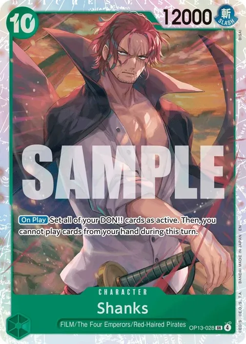 Carte One Piece anglaise OP13-028 Shanks