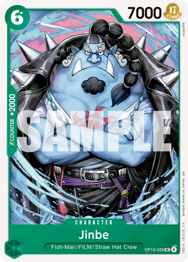 Carte One Piece anglaise Jinbe OP13-029 UC