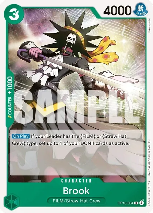 Carte One Piece anglaise OP13-034 Brook
