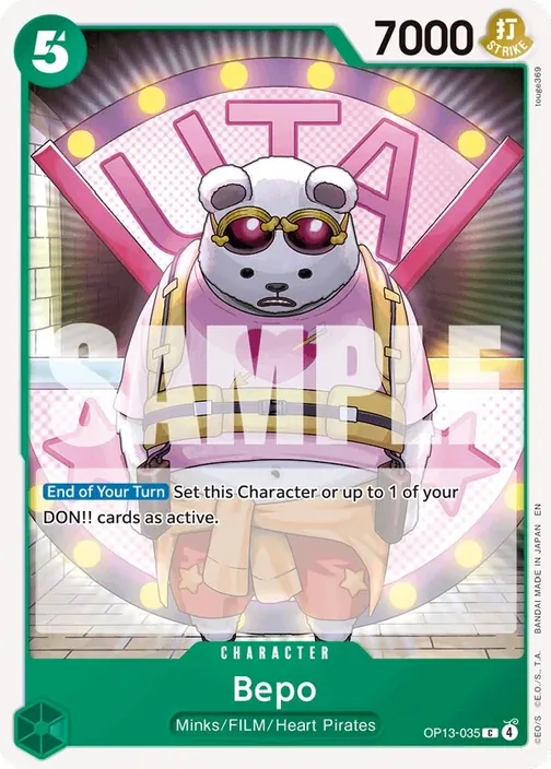 Carte One Piece anglaise OP13-035 Bepo