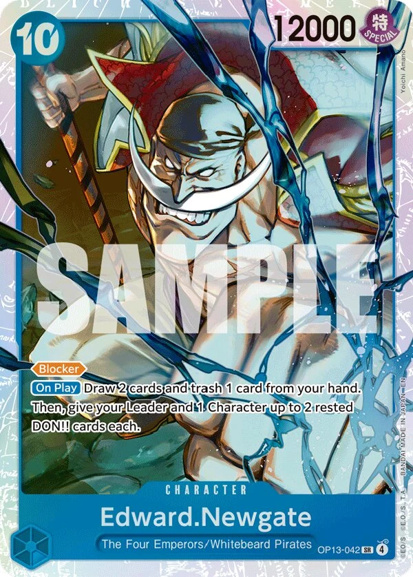 Carte One Piece anglaise Edward.Newgate OP13-042 SR