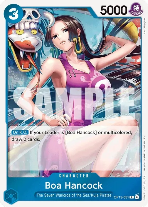 Carte One Piece anglaise OP13-051 Boa Hancock