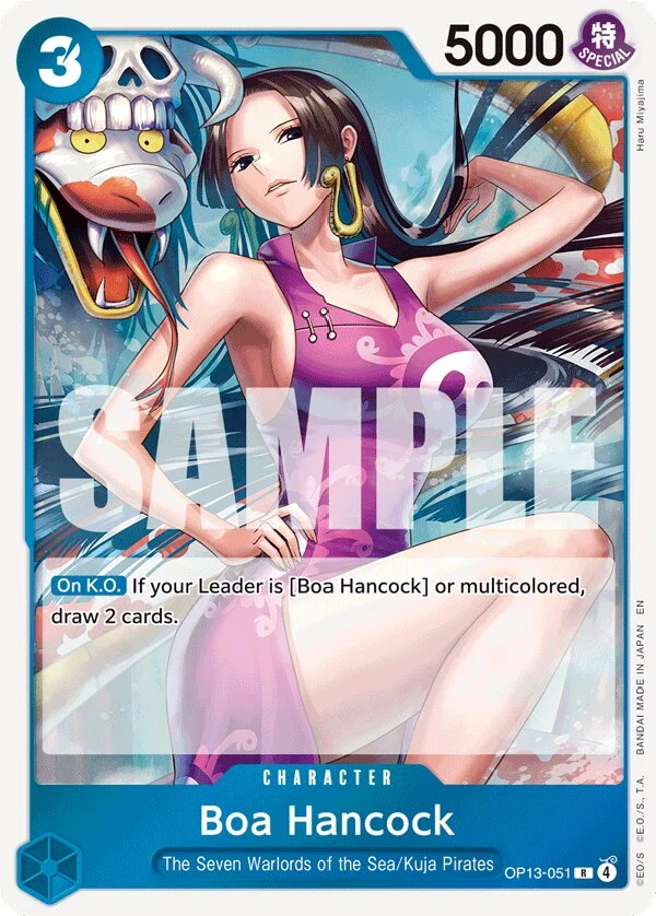 Carte One Piece anglaise Boa Hancock OP13-051 R