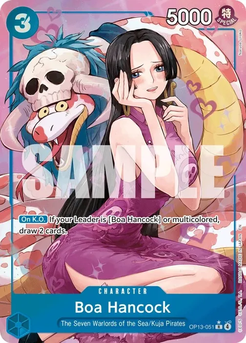 Carte One Piece anglaise OP13-051 Boa Hancock (version 2)