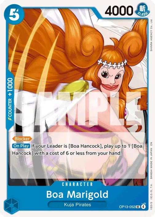 Carte One Piece anglaise OP13-052 Boa Marigold