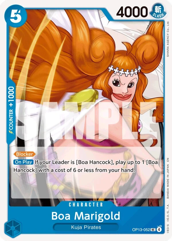 Carte One Piece anglaise Boa Marigold OP13-052 UC