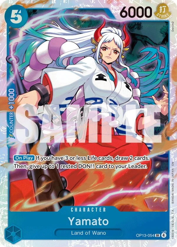Carte One Piece anglaise Yamato OP13-054 SR