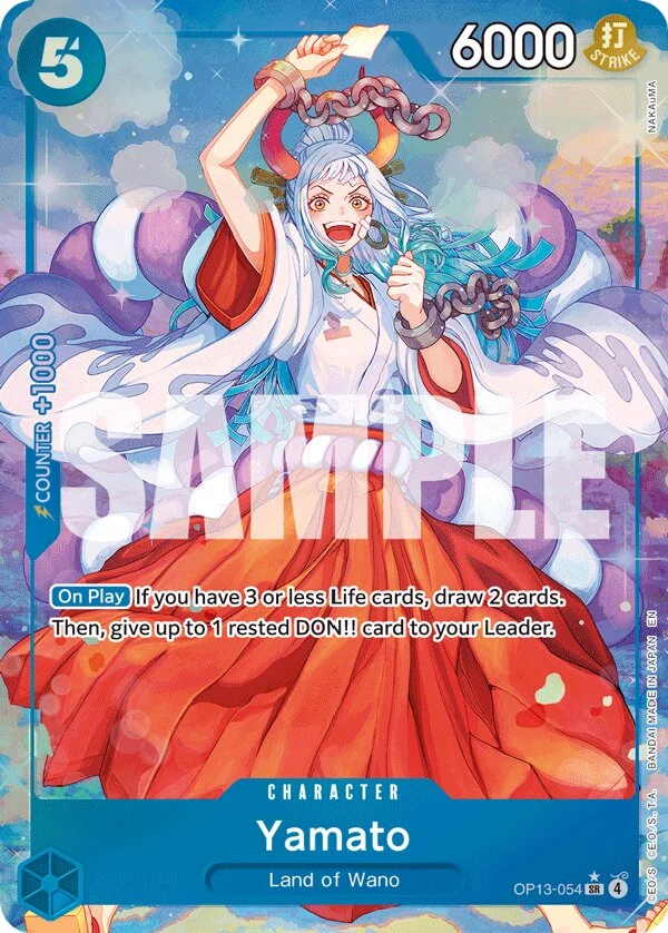 Carte One Piece anglaise Yamato OP13-054 SR
