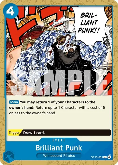 Carte One Piece anglaise OP13-059 Brilliant Punk