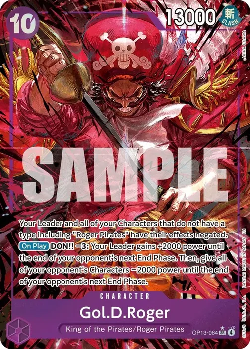 Carte One Piece anglaise OP13-064 Gol.D.Roger (version 2)