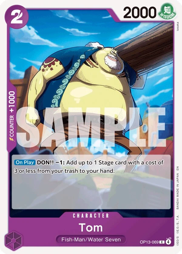 Carte One Piece anglaise Tom OP13-069 C